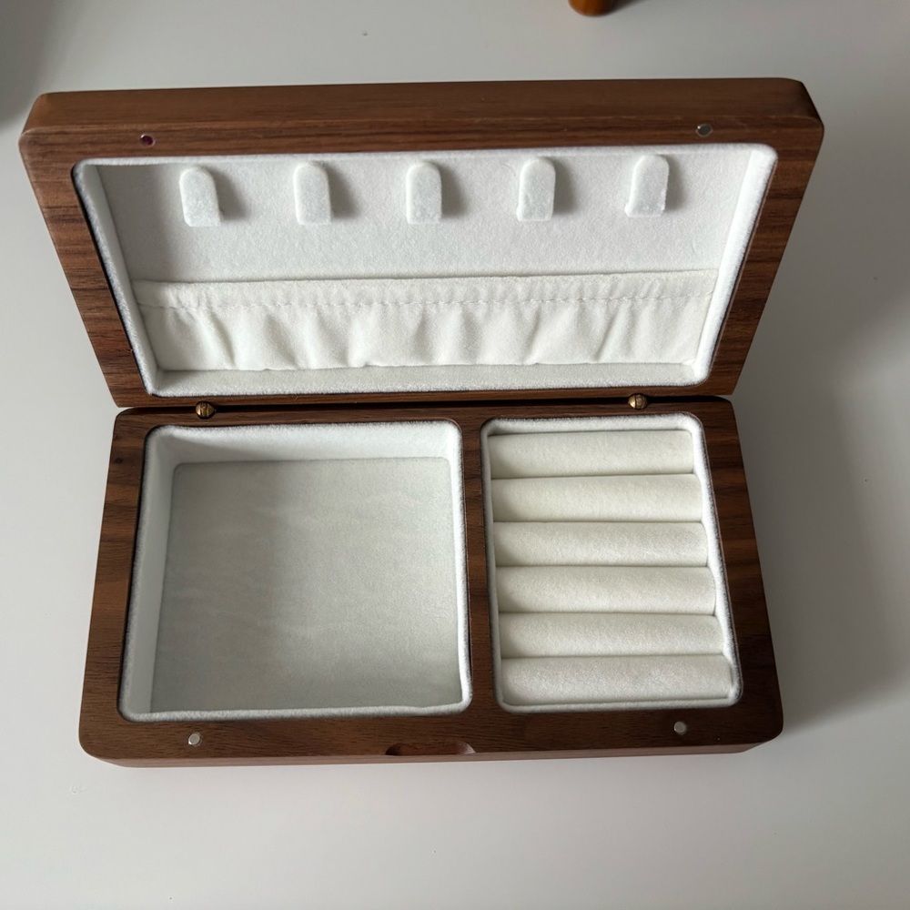 Walnut Wood Jewelry Organizer